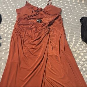 Express Rust Sleeveless Skirt Set